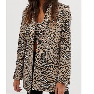 Sacred Hawk cheetah blazer